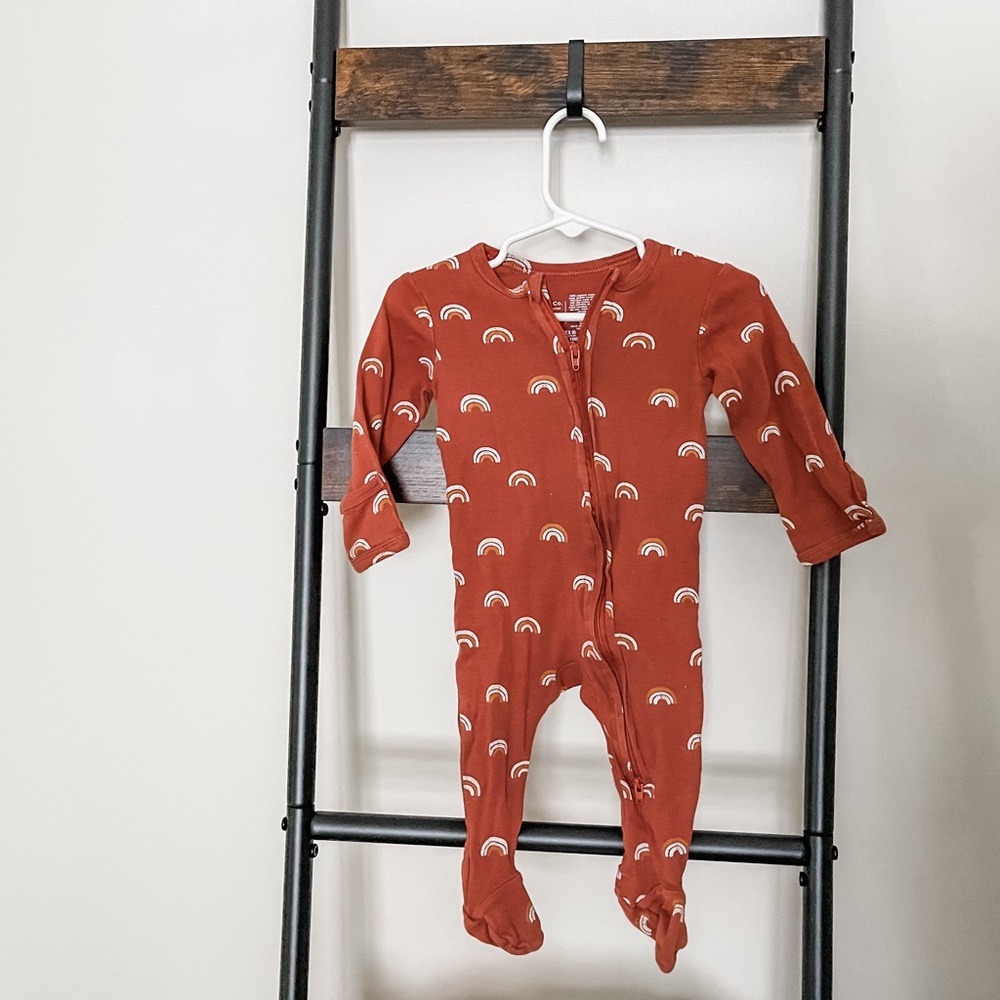 Little Co boho zip up sleeper, size 6 months